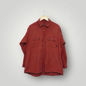 Mountain Equipment Co-Op MEC Button Shirt Burgundy Men’s